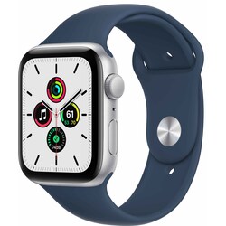 Apple Watch SE 44 mm GPS (Silver Alu/Anthracite Black sportsbånd)