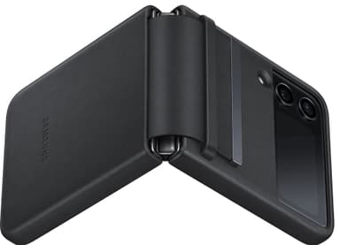 Samsung Galaxy Z Flip 4 cover med læderflap (sort)