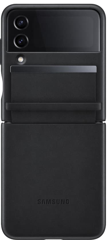 Samsung Galaxy Z Flip 4 cover med læderflap (sort)