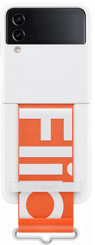 Samsung Galaxy Z Flip 4 cover med rem (hvidt)