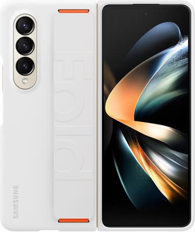 Samsung Galaxy Z Fold 4 cover med silikonegreb (hvidt)