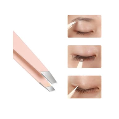 Øjenbryn pincet sæt rustfrit stål 4 dele Pink
