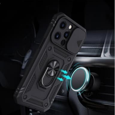 Telefonetui med magnet og stativ Sort iPhone XS/ XS Max