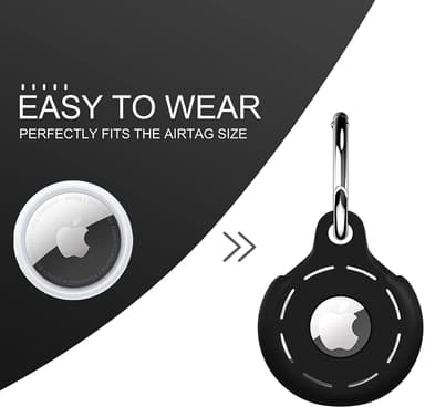 Apple AirTag-etui med nøglering, sort