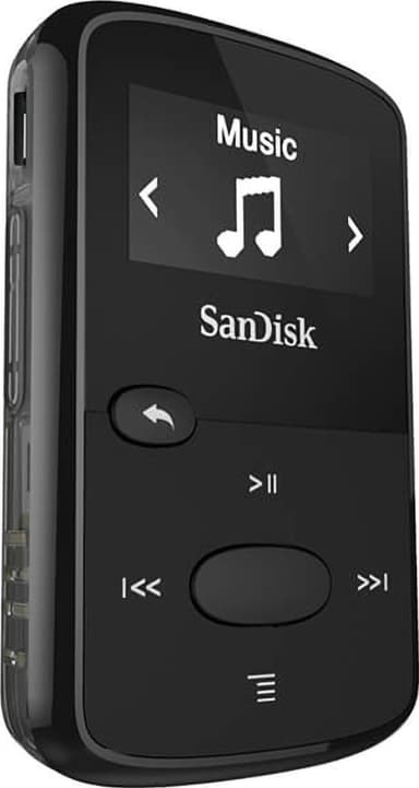 Sandisk MP3 Player Clip Jam 8GB bærbar musikafspiller (sort)