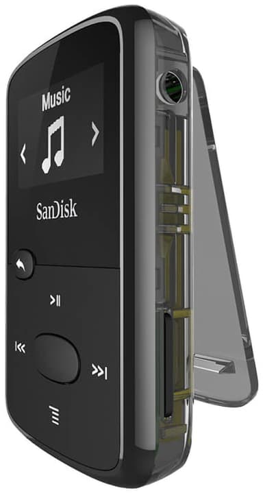 Sandisk MP3 Player Clip Jam 8GB bærbar musikafspiller (sort)