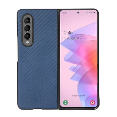 Kulfiber cover Samsung Galaxy Z Fold 4 - Blå
