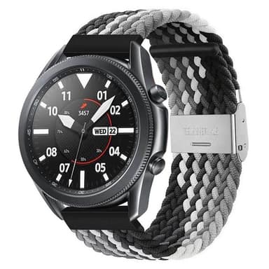 Flettet Elastik Armbånd Samsung Galaxy Watch 3 (45mm) - Sorthvid