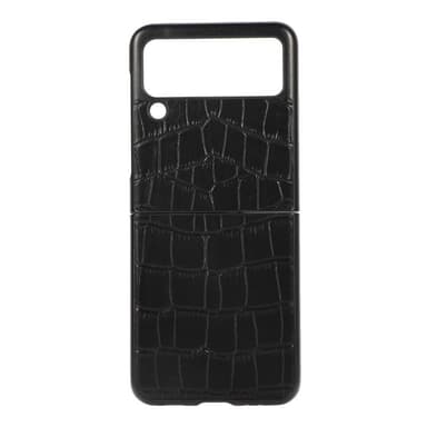 Krokodille læder cover Samsung Galaxy Z Flip 4 - Sort