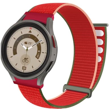Nylon Armbånd  No-Gap Samsung Galaxy Watch 5 Pro (45mm) - Strawberry