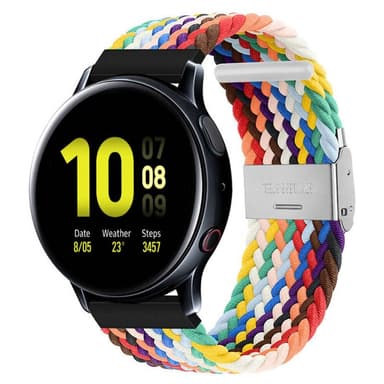 Flettet Elastik Armbånd Samsung Galaxy Watch Active 2 (40mm) - Army