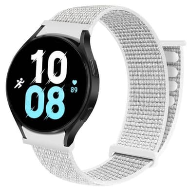 Nylon Armbånd  No-Gap Samsung Galaxy Watch 5 (44mm) - Summit White