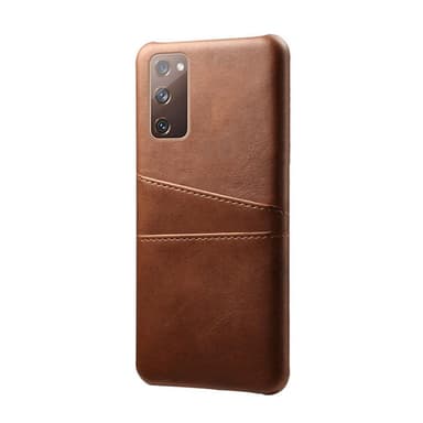 SKALO Samsung S20 FE PU-læder Kortholder Cover - Brun