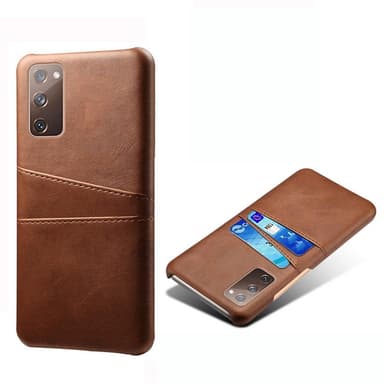 SKALO Samsung S20 FE PU-læder Kortholder Cover - Brun