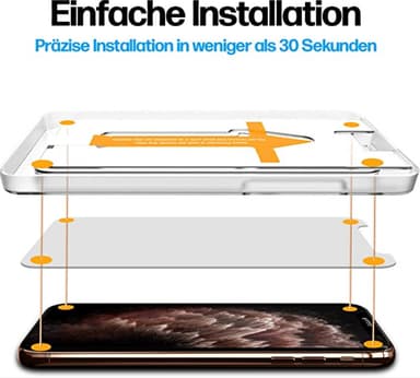 Skærmbeskytter af hærdet glas Filmjusteringsbakke Nem installation HD Gennemsigtig iPhone 13/13 PRO
