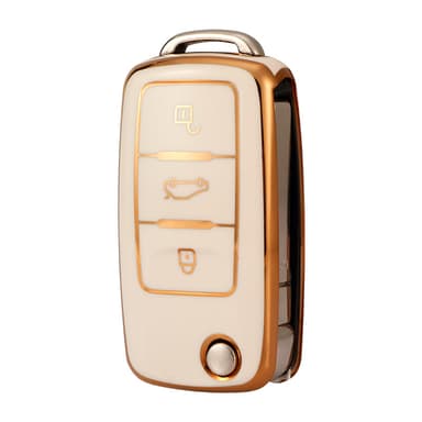 Etui til bilnøgle hvid Volkswagen Sagitar/Bora/Langyi/Tiguan/Passat/Langxing/Golf Polo/Tuyue New CC