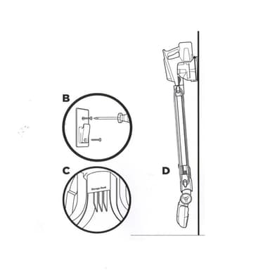 INF Vægophæng Støvsuger Sort Shark Vacuum Cleaner