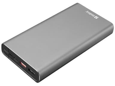 20.000 mAh PD 18W PowerBank USB-C, sort