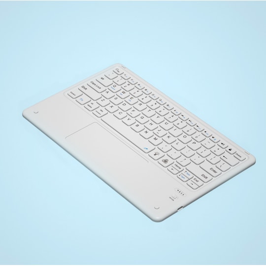Mini trådløst Bluetooth-tastatur med touchpad hvid Elgiganten