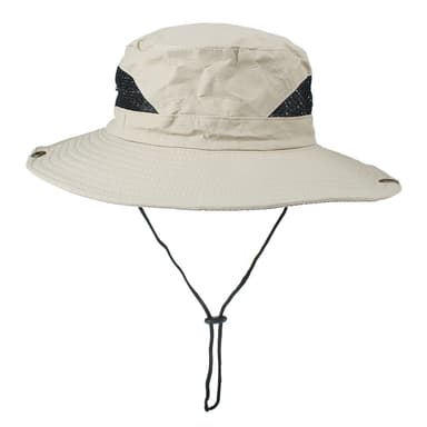 Fiskerhue med bred skygge Beige
