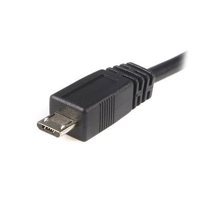 StarTech.com UUSBHAUB1M, 1 m, USB A, Micro-USB B, USB 2.0, Hanstik/Hanstik, Sort