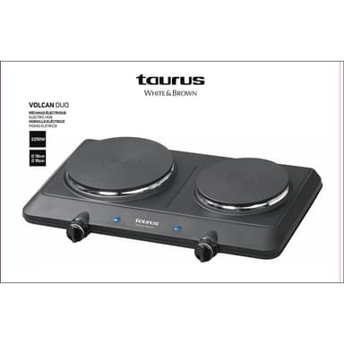 TAURUS Dobbelt kogeplade 2250W