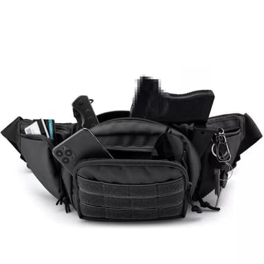 INF Tactical outdoor taljetaske 800D Oxford-Nylon Sort