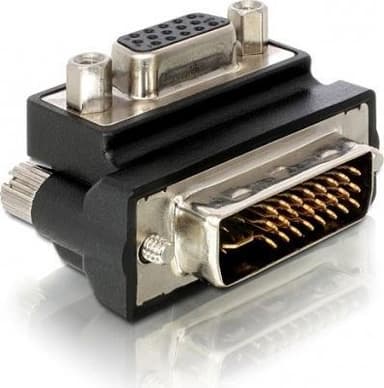 DeLOCK DVI-adapter, DVI-A - VGA(HD15),  24+5-pin han - 15-pin hun, vin