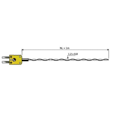 B + B Thermo-Technik 0600 1301 Luftsensor -50 til +260 °C Sensortype K