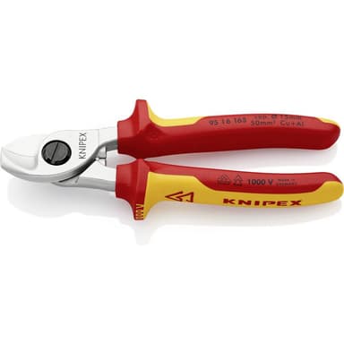 Knipex 95 16 165 SB VDE-kabelsaks Passer til Aluminiums- og kobberkabel, enkelt- og flerledet 15 mm 50 mm² 1