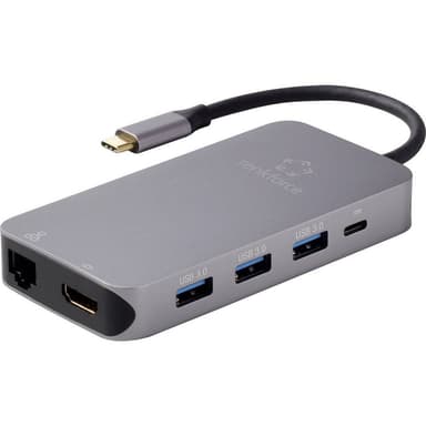 Renkforce USB-C™ 9-in-1 Dock 60 W USB-C® Notebook dockingstation Passer til mærkerne: univerzálny, Apple inkl