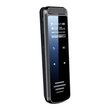 Digital stemmeoptager med LCD-skærm Sort (32 G)