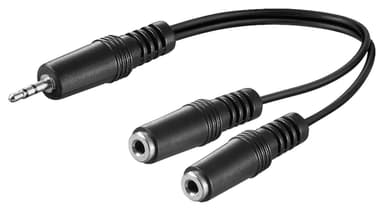 Audio Y-splitkabel adapter 3,5 mm, 1x stik 2x jack mono