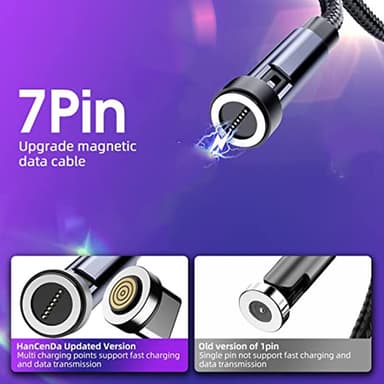 INF Magnetisk ladekabel med USB-C stik Sort 1 m