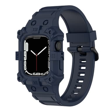 Urrem til Apple Watch 42/44/45 mm Silikone Mørkeblå