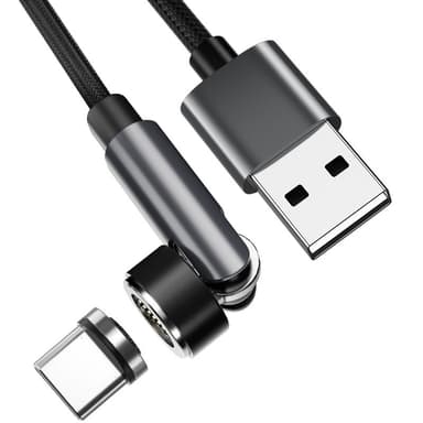 INF Magnetisk ladekabel med USB-C stik Sort 1 m