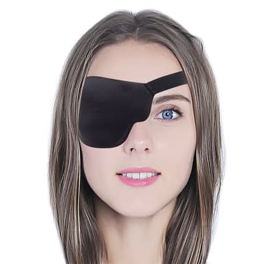 3D ögonmask för höger öga med justerbart spänne Sort