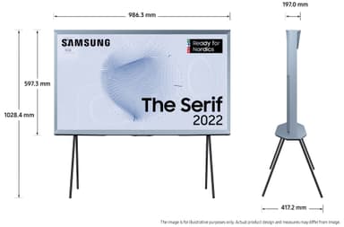 Samsung 43'' The Serif 4K QLED TV (2022, Cotton Blue)