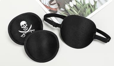 3D Pirate Single Eye Mask 2-Pak Sort