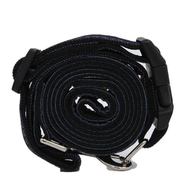 Hundekrave med snor (stor) Mørk denim