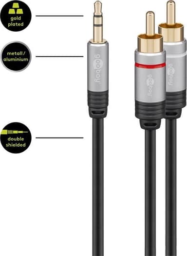 MP3 Jack til RCA Audio Adapterkabel