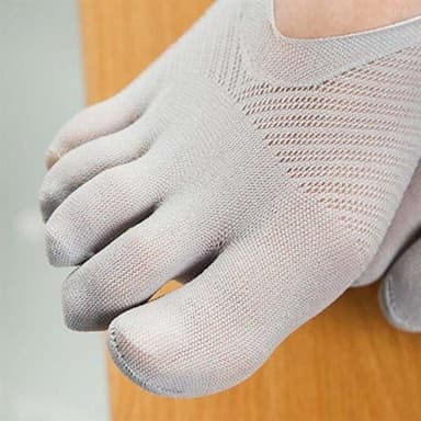 Pakke med 5 stk. Usynlige Tåstrømper / Fingerstrømper Dame - Sort