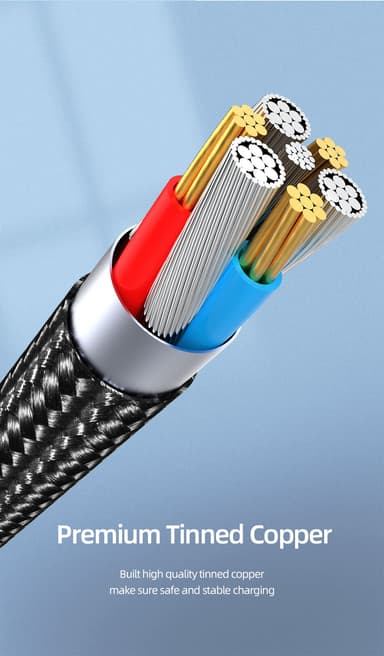 Magnetisk ladekabel med USB-C stik Rød 1 m