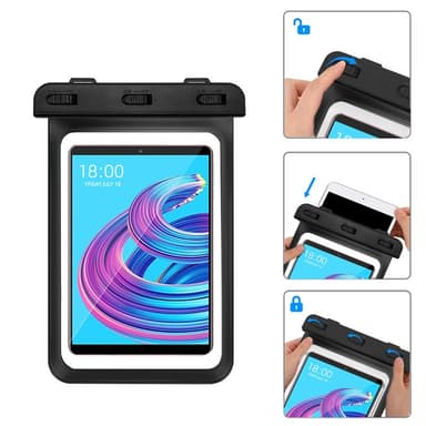 Vandtæt etui til 10 tommer tablet Sort