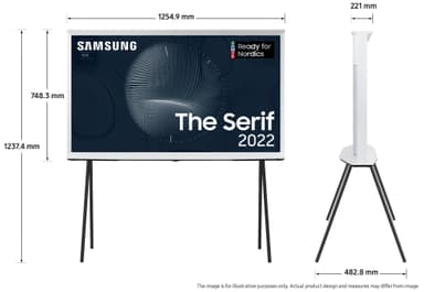 Samsung 55'' The Serif 4K QLED TV (2022, Cloud White)