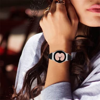 Urrem til Samsung Galaxy Watch 4 ægte læder sort
