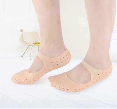 Elastiske gulvsokker SEBS sokker 1 par Beige