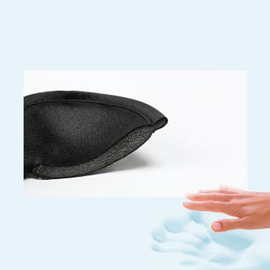 3D enkelt øjenmaske 2-pak Sort