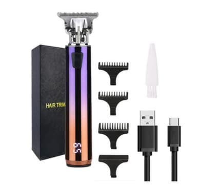 Elektrisk hårklipper LCD-skærm med Limit Combs Gradient Color 7 stk