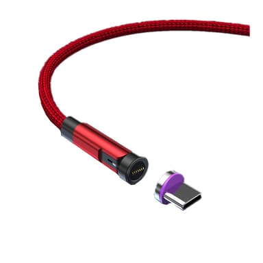 Magnetisk ladekabel med USB-C stik Rød 1 m